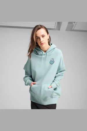 PUMA X Hello Kitty And Friends Graphic Oversized Hoodie Women, Modern Mint, size Large