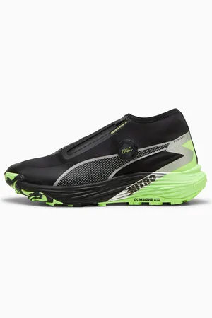 PUMA Voyage Nitro™ 3 Disc Trail Running Shoes Men, Black/Silver/Fizzy Apple, size 10