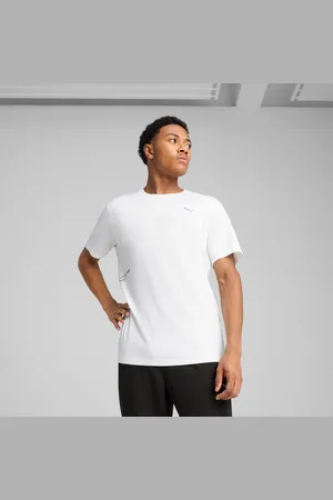PUMA Run Mesh Graphic T-Shirt Men, White, size Large