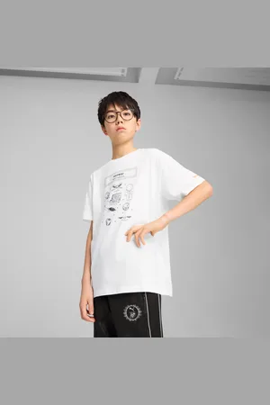 PUMA X Harry Potter Relaxed Graphic T-Shirt Youth, White, size 11-12 Youth