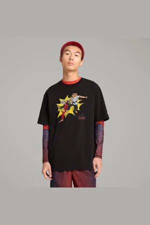 PUMA X Aries Graphic Tee Shirt Unisex, Black, size Large