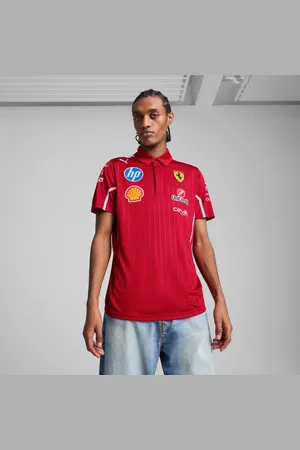 PUMA Scuderia Ferrari Hp 2025 Team Polo Shirt Men, Dark Cherry, size Medium