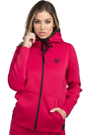 SikSilk Womens/Ladies Exhibit Athlete Track Jacket - Pink - 4 UK - Pink