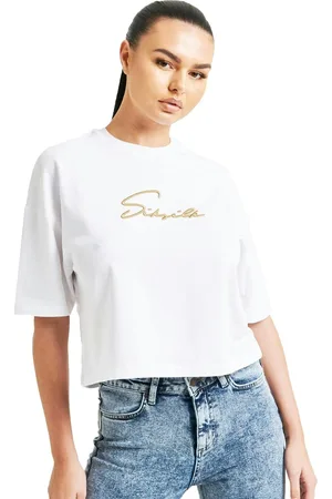 SikSilk Womens/Ladies Signature Crop Top - White - White - 6 UK