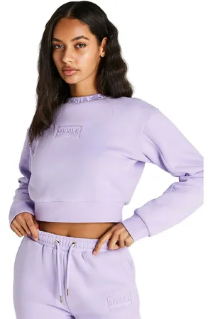 SikSilk Womens/Ladies Crop Sweatshirt - Lilac - Lilac - 8 UK