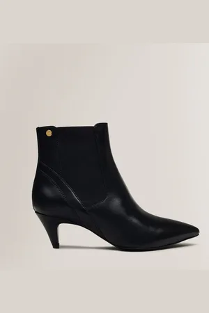 Radley Womens Leather Point Street Cone Heeled Bootie