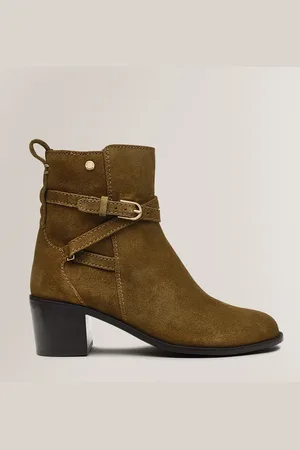 Radley Womens Leather Acer Walk Buckle Suede Jeans Boot