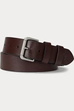 Ralph Lauren Leather Roller-Buckle Belt