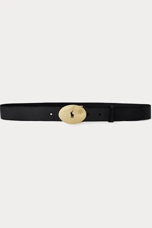 Ralph Lauren Polo ID Oval-Buckle Vachetta Belt