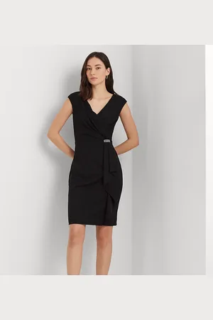 Ralph Lauren Jersey Cap-Sleeve Cocktail Dress