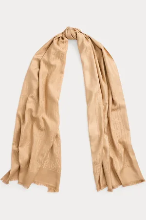 Ralph Lauren Logo Cotton-Blend-Jacquard Scarf
