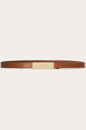 Ralph Lauren Logo Leather Skinny Belt