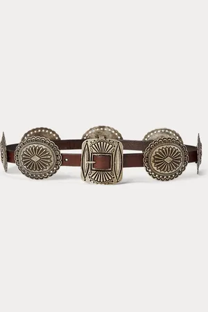 Ralph Lauren Metal-Accent Leather Belt