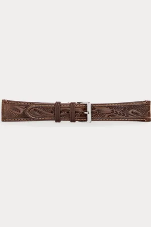 Ralph Lauren Hand-Tooled Leather Wristwatch Strap