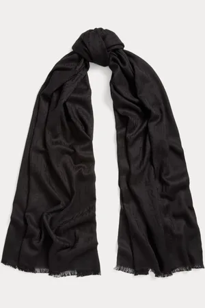 Ralph Lauren Logo Cotton-Blend-Jacquard Scarf