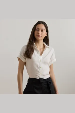 Ralph Lauren Petite - Relaxed Fit Linen Short-Sleeve Shirt