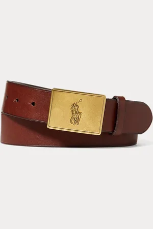 Ralph Lauren Pony Plaque Leather Belt