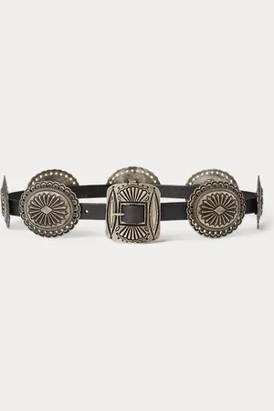 Ralph Lauren Metal-Accent Leather Belt