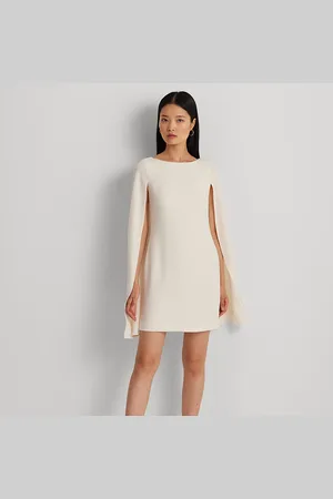 Ralph Lauren Cape Georgette Cocktail Dress