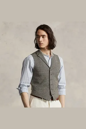 Ralph Lauren Wool Herringbone Tweed Waistcoat