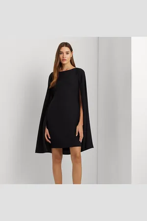 Ralph Lauren Cape Georgette Cocktail Dress