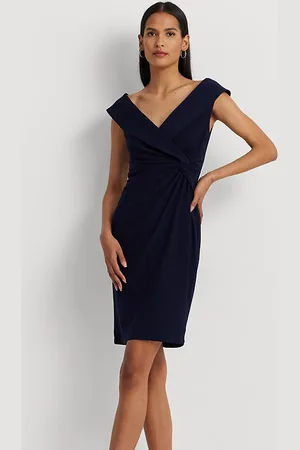 Ralph Lauren Jersey Off-the-Shoulder Cocktail Dress