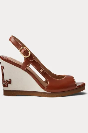Ralph Lauren Roni Burnished Leather Sandal
