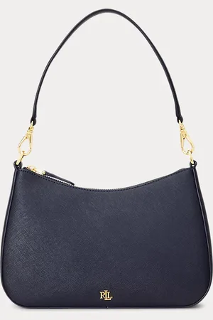 Ralph Lauren Crosshatch Leather Medium Danni Bag