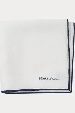 Ralph Lauren Tipped Linen Pocket Square