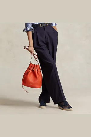 Ralph Lauren Wool-Blend Wide-Leg Trouser