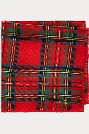 Ralph Lauren Plaid Wool Pocket Square