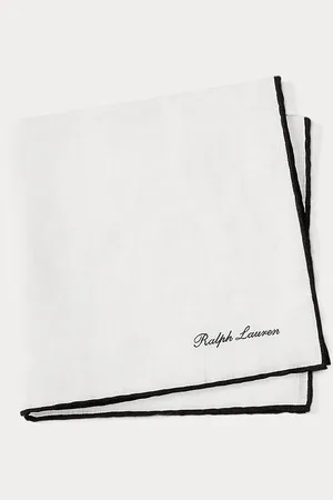Ralph Lauren Tipped Linen Pocket Square