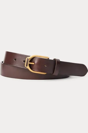 Ralph Lauren Welington Stirrup-Buckle Leather Belt