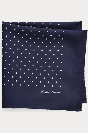 Ralph Lauren Polka-Dot Silk Foulard Pocket Square