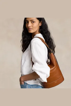 Ralph Lauren Leather Bellport Bucket Bag