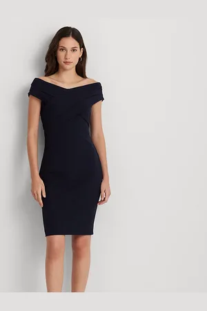 Ralph Lauren Crepe Off-the-Shoulder Cocktail Dress
