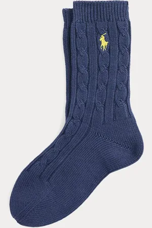 Ralph Lauren Cable-Knit Crew Socks