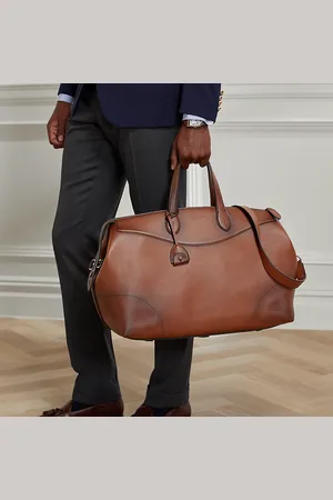Ralph Lauren Voyager Burnished Calfskin Duffel