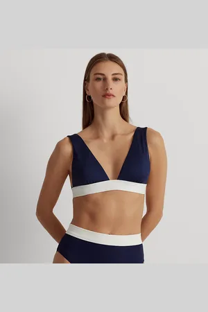 Ralph Lauren Two-Tone High-Waisted Bikini Bottom