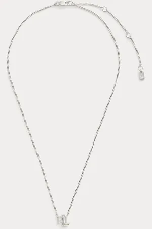 Ralph Lauren Sterling Logo Pendant Necklace