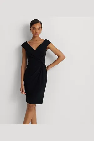 Ralph Lauren Jersey Off-the-Shoulder Cocktail Dress