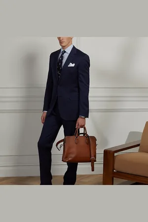 Ralph Lauren Voyager Burnished Calfskin Briefcase