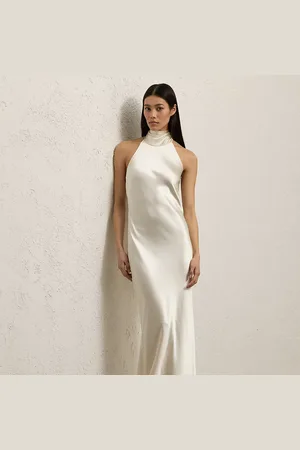 Ralph Lauren Chilton Stretch Satin Evening Dress