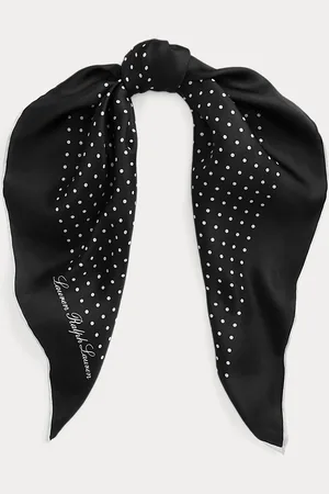 Ralph Lauren Polka-Dot Silk Twill Square Scarf
