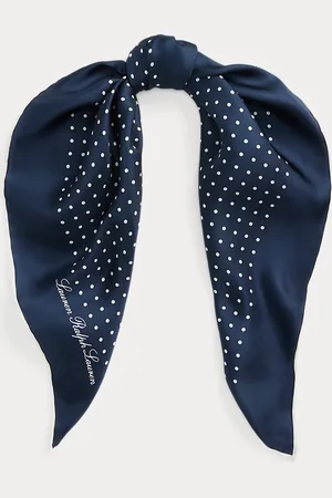 Ralph Lauren Polka-Dot Silk Twill Square Scarf