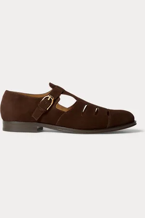 Ralph Lauren Calf-Suede Fisherman Sandal