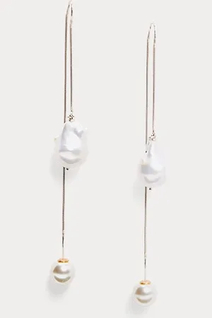 Ralph Lauren Threader Pearl Earrings