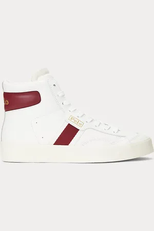 Ralph Lauren Court Vulc Mid Leather Trainer