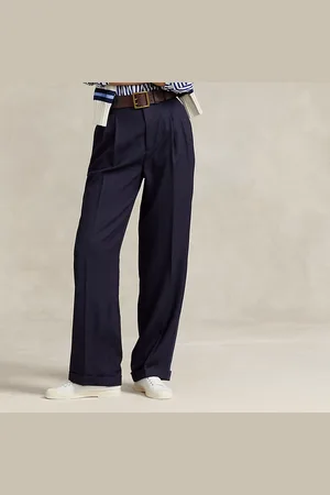 Ralph Lauren Wool Wide-Leg Tuxedo Trouser