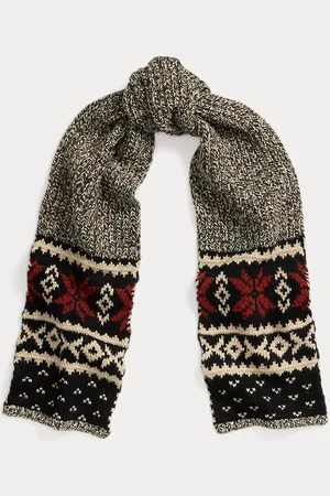 Ralph Lauren Snowflake-Motif Wool-Blend Scarf